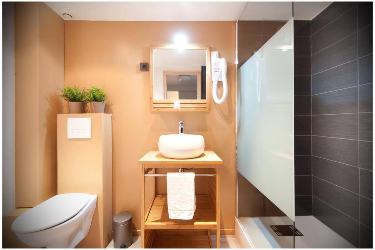 double room, courtyard view | bathroom | free toiletries, hair dryer, towels