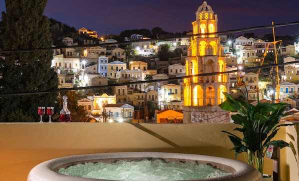 Land view from property - Maravelias Rooms (Symi)