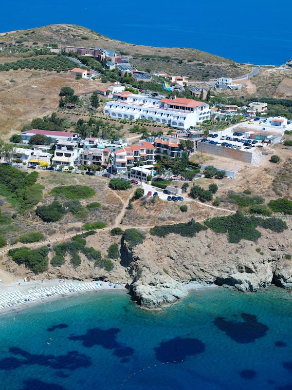 On the beach, sun-loungers, beach umbrellas, beach towels