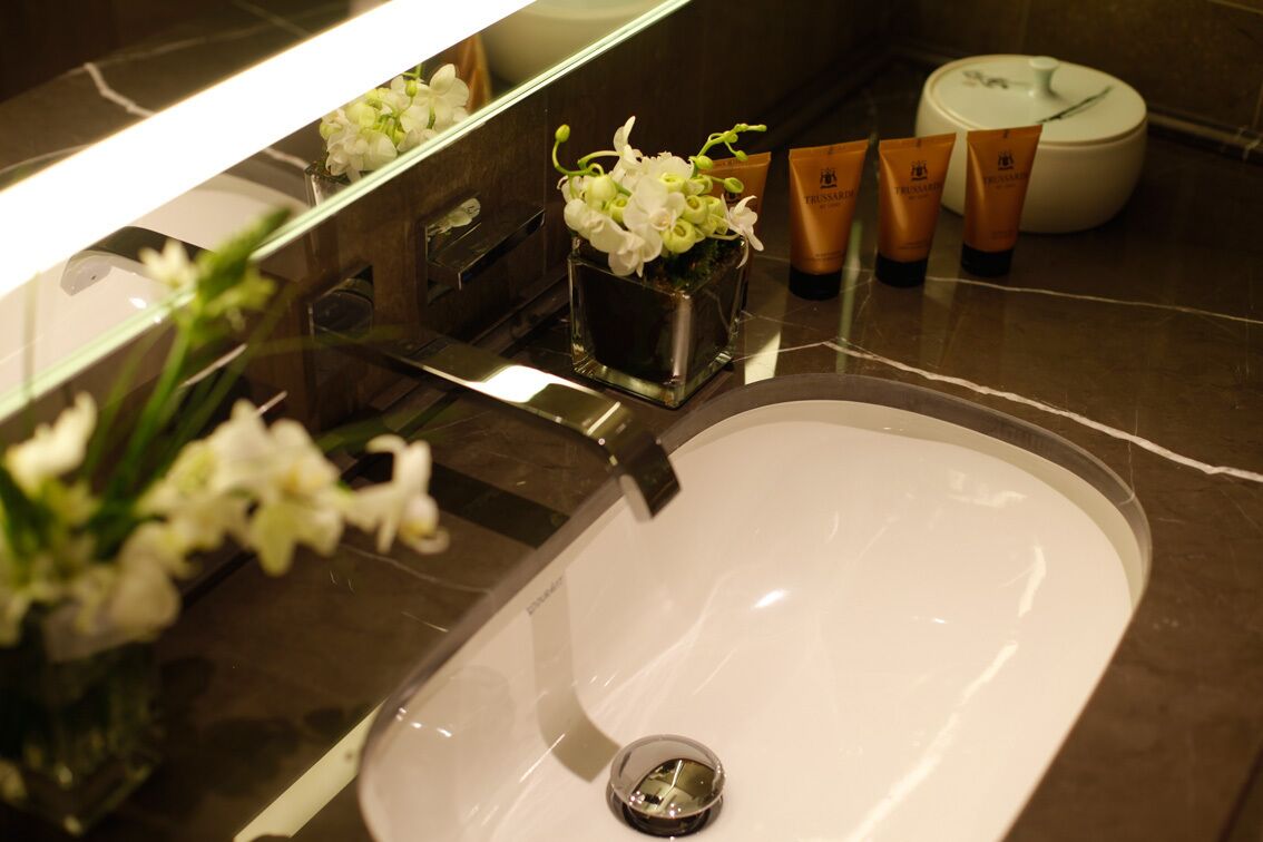 free toiletries, hair dryer, bathrobes, slippers