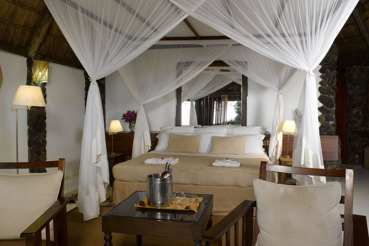 1 slaapkamer, luxe beddengoed, een minibar, een kluis op de kamer