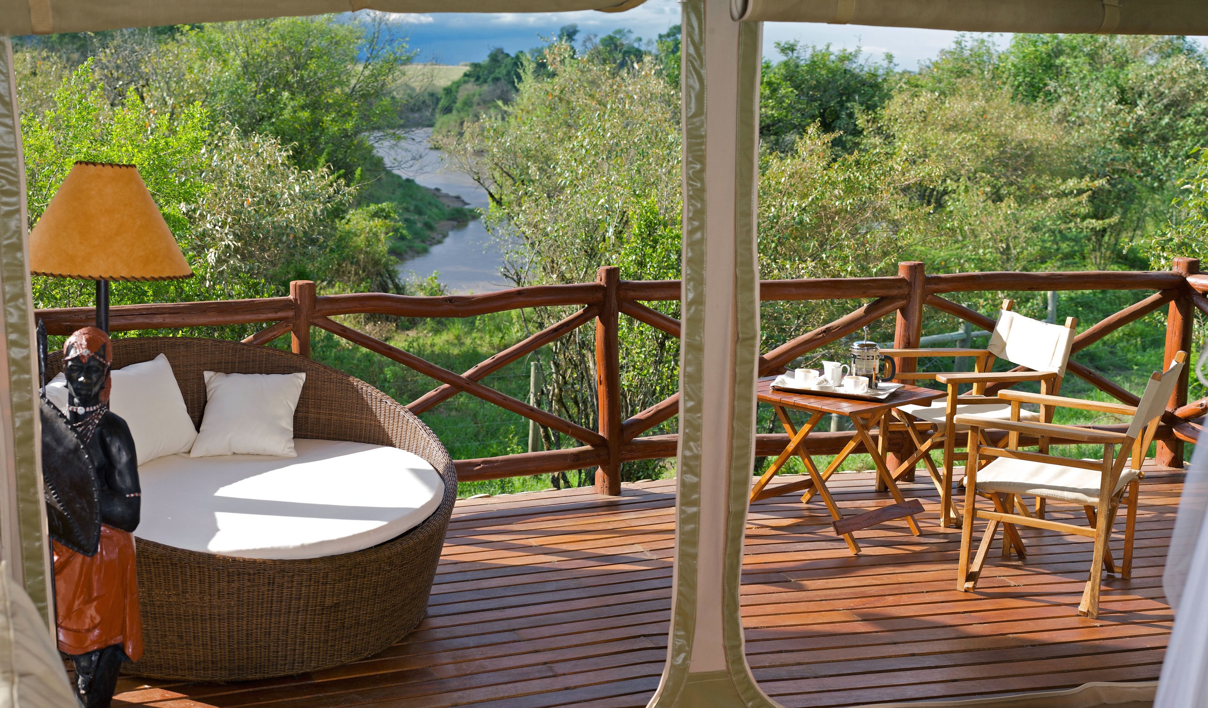 Luxury Triple Room, River View | Premium bedding, pillow-top beds, in-room safe, desk