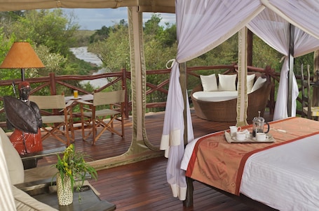 Ropa de cama de alta calidad y colchones con pillow-top . Ashnil Mara Camp