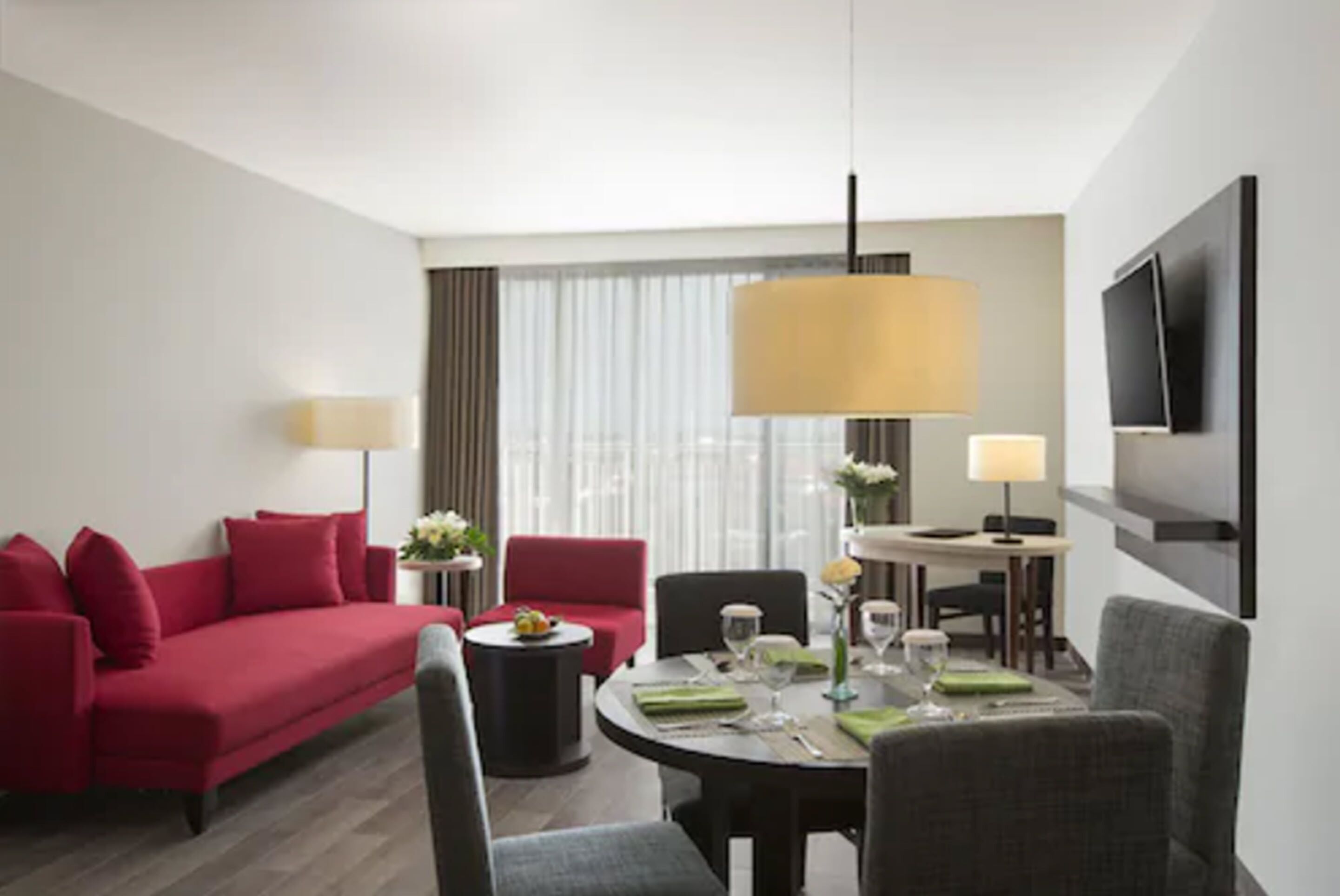 suite | living room | 38-inch flat-screen tv with cable channels, tv