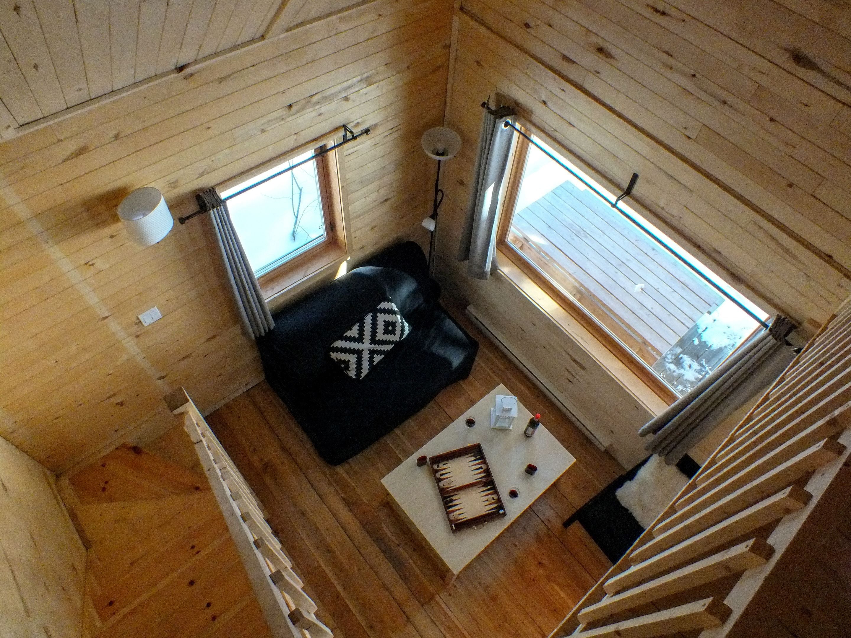 chalet, kitchen | living area