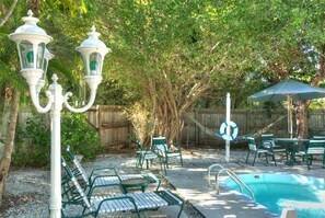 Outdoor pool, a heated pool - Seahorse Cottages on Sanibel - Adults Only (Sanibel)