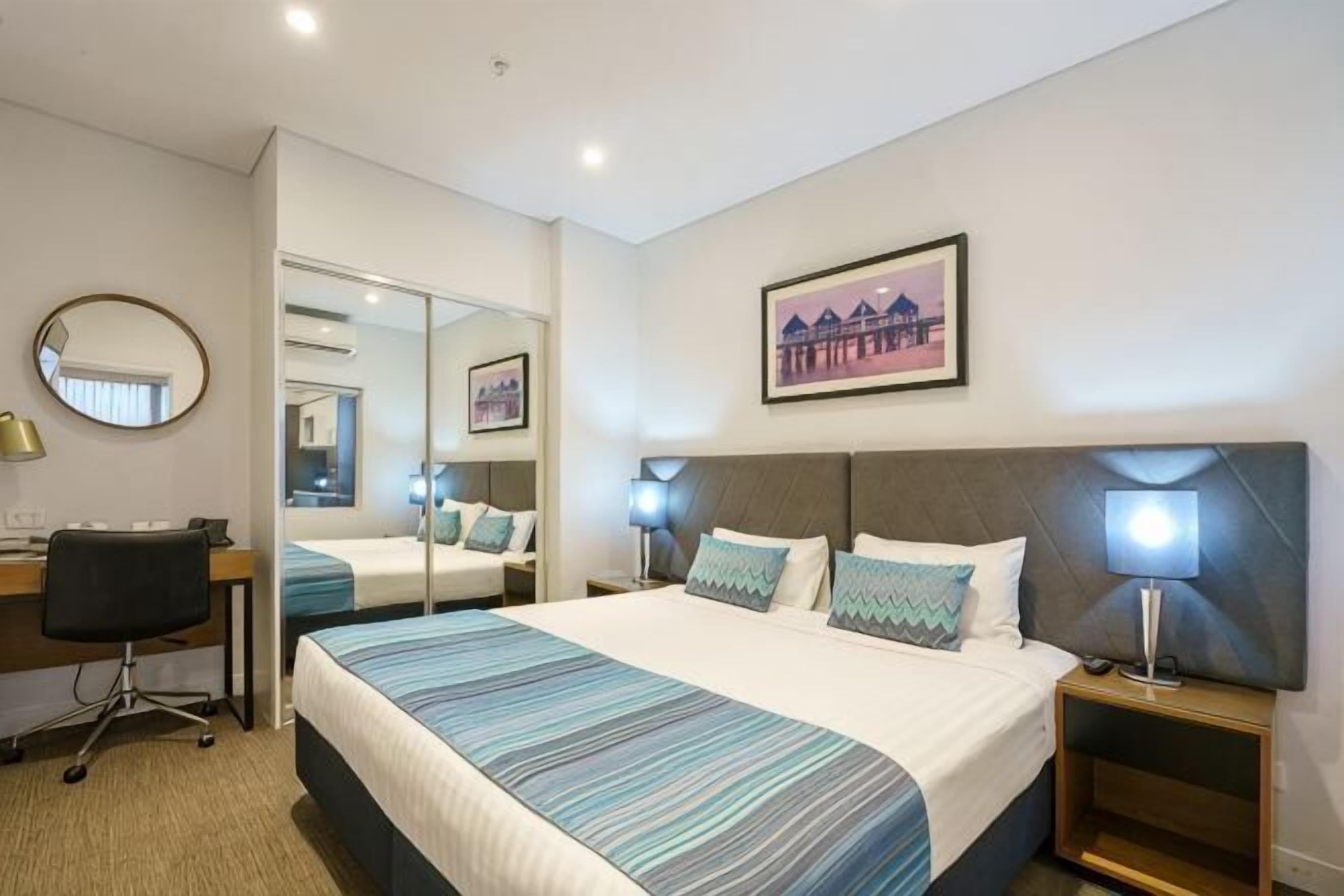 In-room safe, desk, laptop workspace, blackout drapes