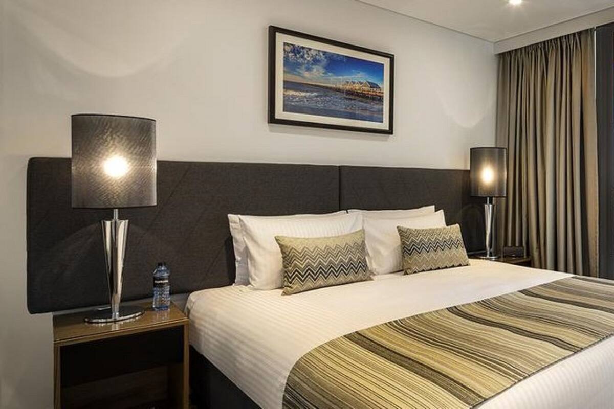 In-room safe, desk, laptop workspace, blackout drapes