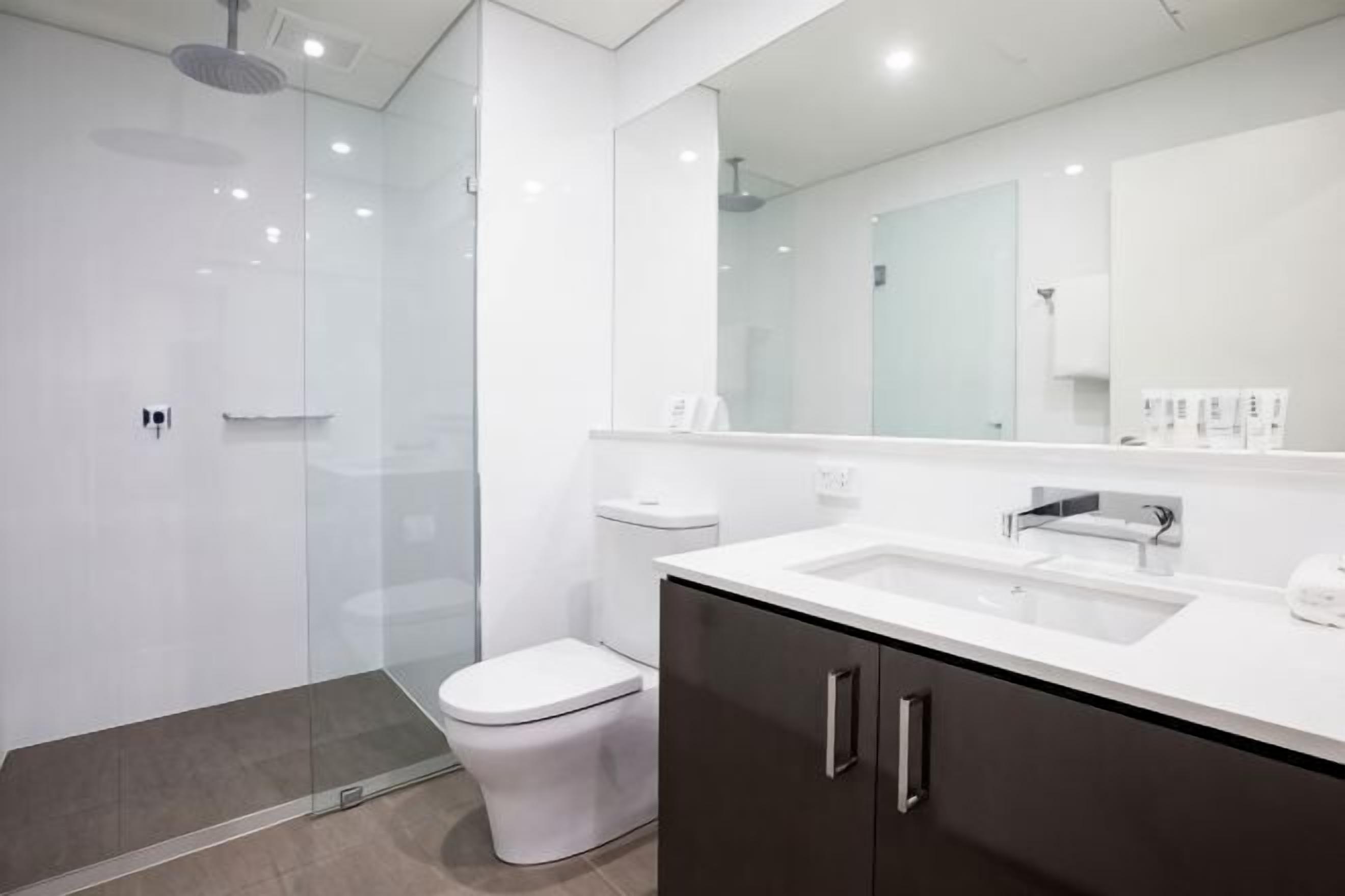 Bathroom | Shower, free toiletries, hair dryer, towels