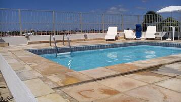 Outdoor pool, a rooftop pool