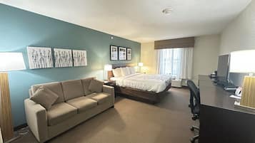 Suite, 1 King Bed with Sofa bed, Non Smoking | Desk, blackout curtains, iron/ironing board, free WiFi