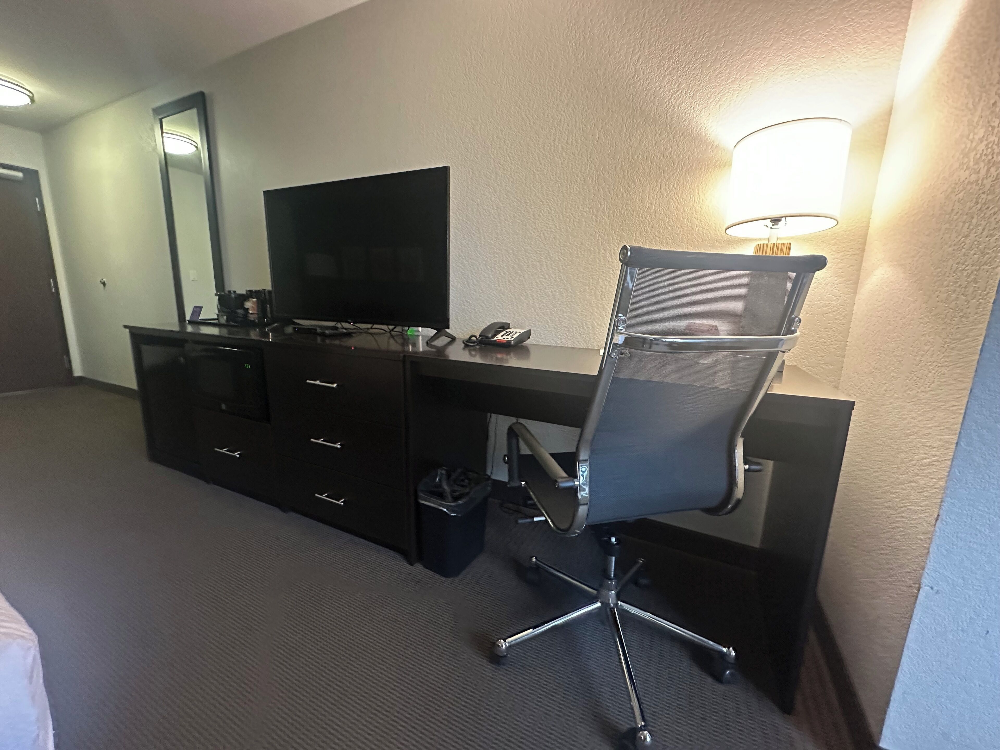 suite, 1 king bed with sofa bed, accessible, non smoking | desk, blackout curtains, iron/ironing board, free wifi