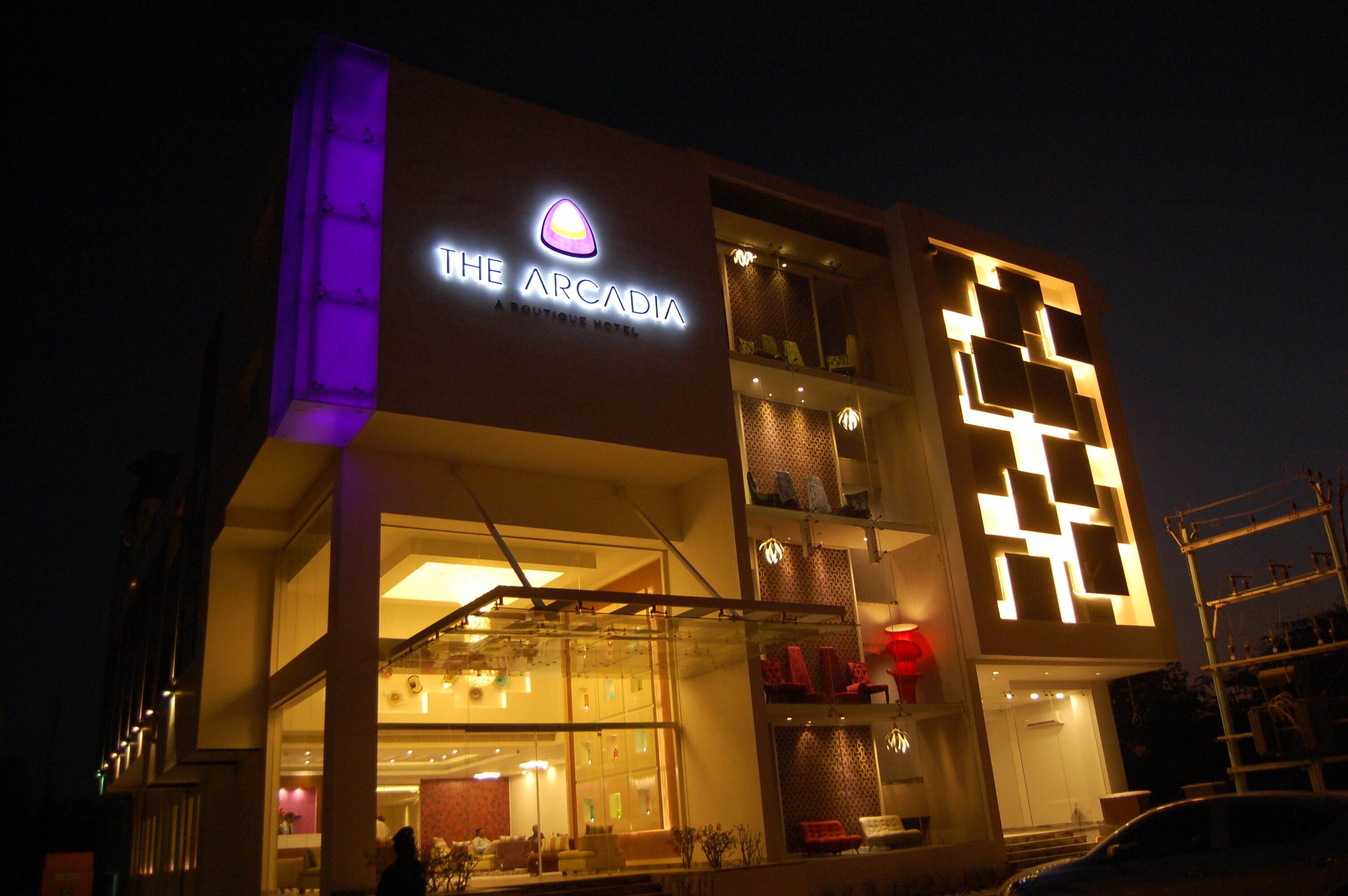 front of property – evening/night