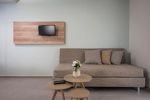 Departamento superior | Área de sala de estar | Televisión de pantalla plana de 22 pulgadas con canales vía satélite 