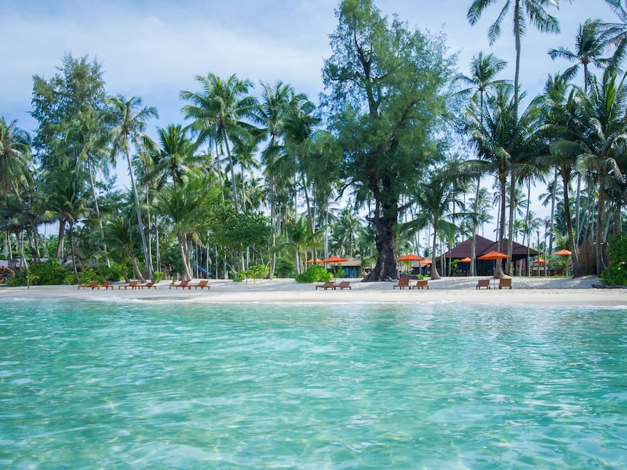 Private beach, scuba diving