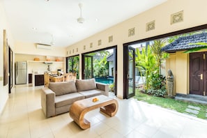 Villa, 2 Bedrooms, Private Pool | Living room | LCD TV, DVD player - Villa Delice (Seminyak)