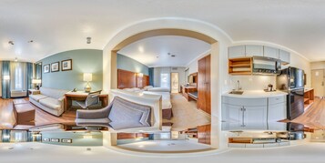 Suite, 1 King Bed, Non Smoking, Pool View | 1 bedroom, in-room safe, desk, iron/ironing board