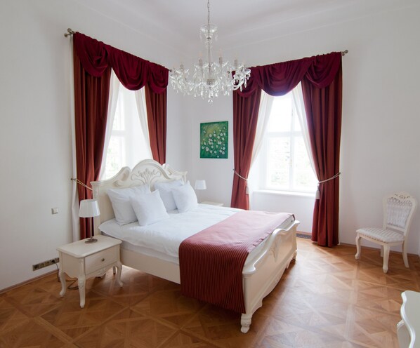 Luxury Suite, 2 Bedrooms, Connecting Rooms, Garden View | Premium bedding, minibar, in-room safe, desk