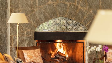 43-inch Smart TV with cable channels, TV, books