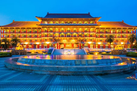 Front of property – evening/night. The Grand Hotel Kaohsiung