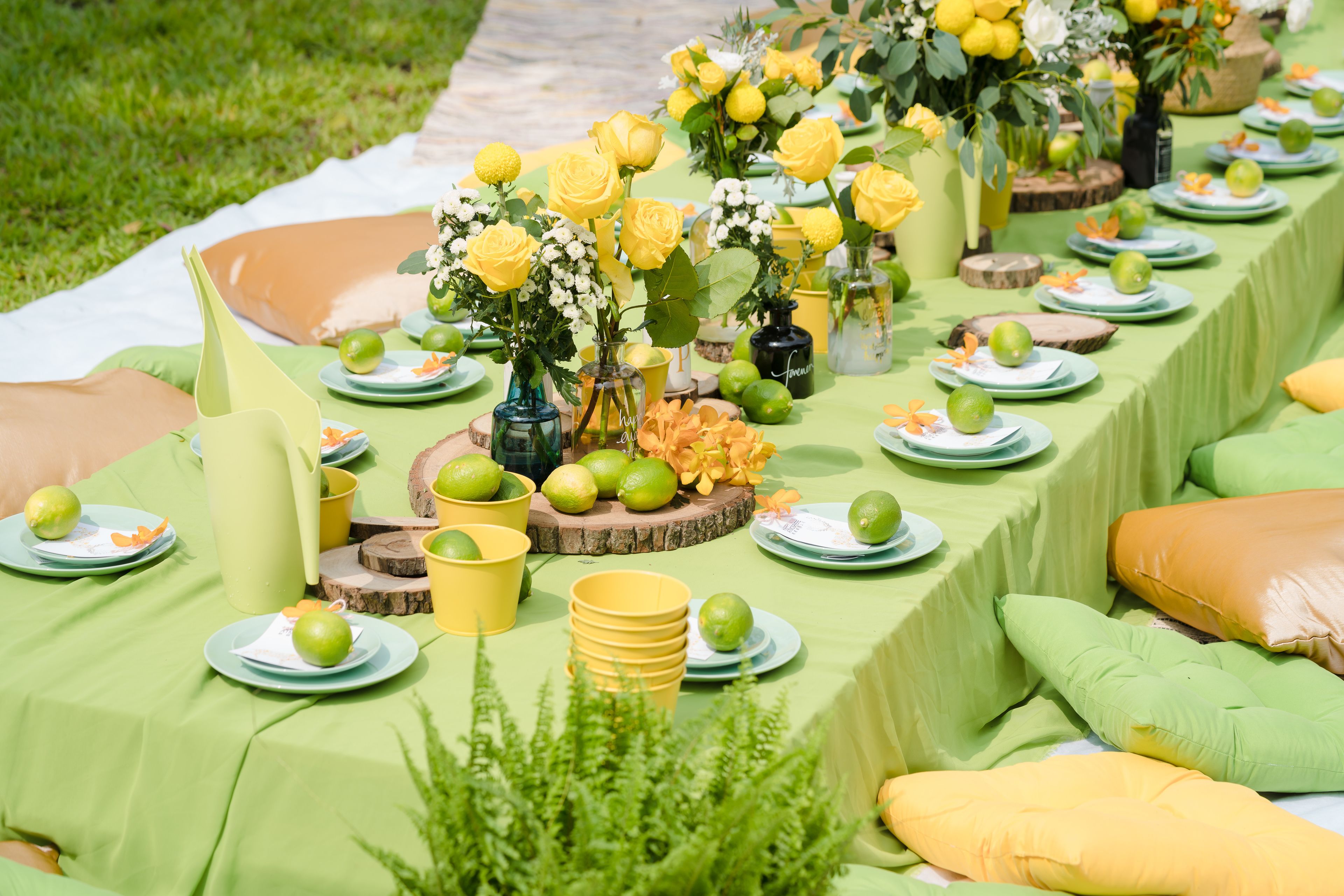 outdoor wedding area