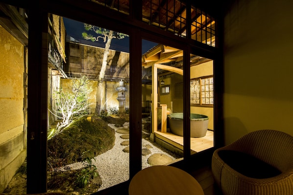 Luxury Suite (60sqm) with open-air bath A, Garden View, Non Smoking (Ages 13+ only, No Stairs) | View from room - Nazuna Kyoto Nijo-jo (Kyoto)