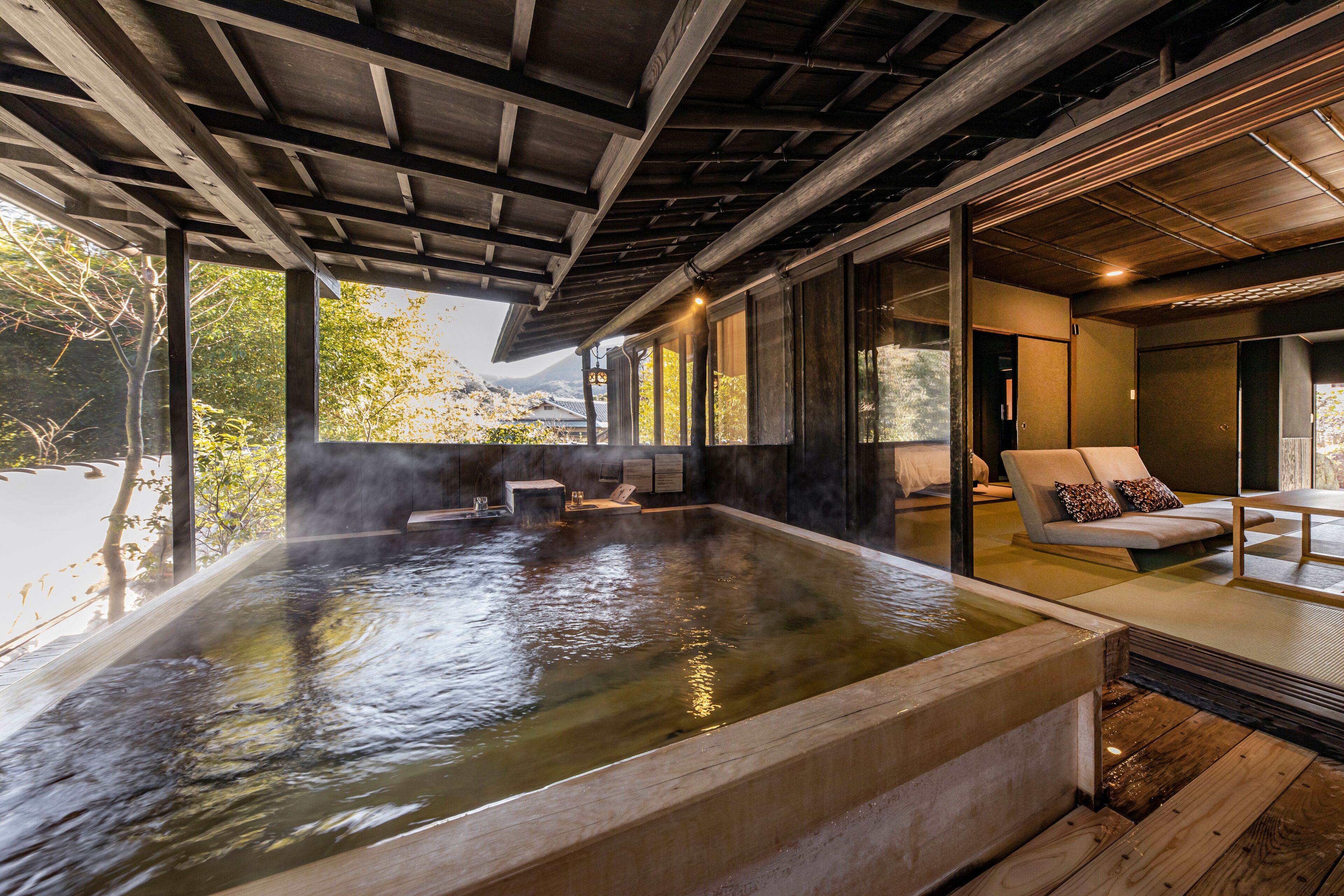 Bồn tắm và buồng tắm vòi sen riêng, bồn tắm nước khoáng 