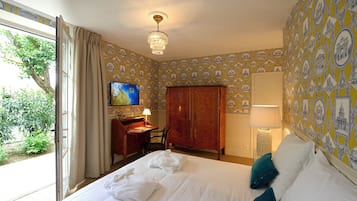 1 sovrum, sängtillbehör av högsta kvalitet och minibar