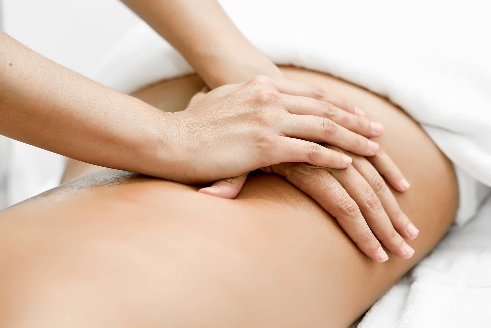 A massage therapy session in progress.