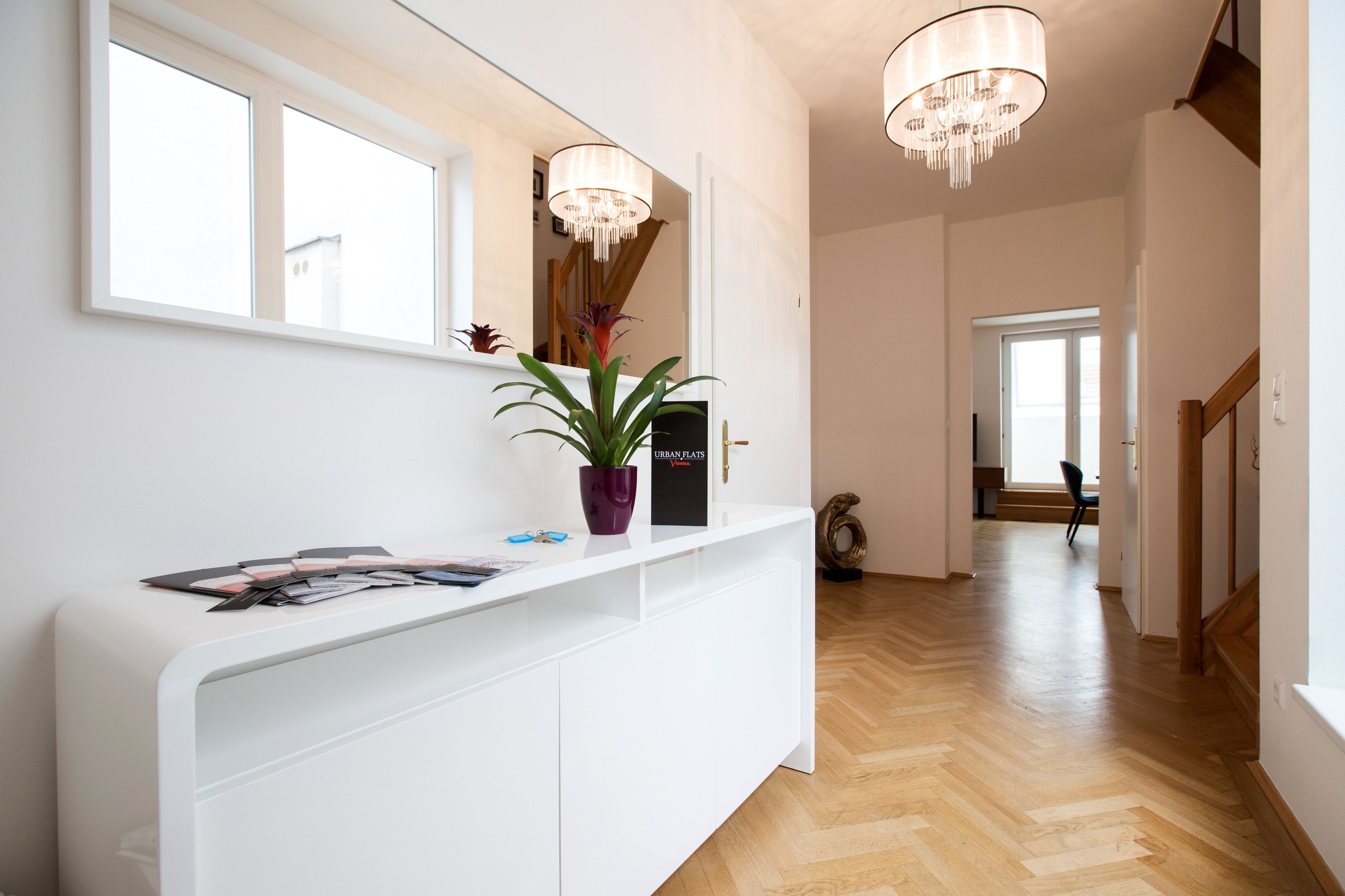 Penthouse, 3 Bedrooms (Getreidemarkt) | Living area | Flat-screen TV, pay films