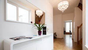 Penthouse, 3 Bedrooms (Getreidemarkt) | Living area | Flat-screen TV, pay movies - Urban Flats Vienna City Center (Vienna)