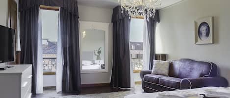 Appartement, 3 chambres, terrasse (check-in online) | Literie de qualité supérieure, couette en duvet d'oie