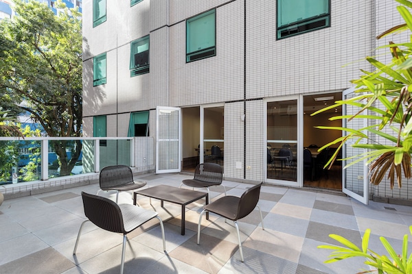 Outdoor banquet area