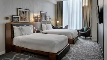 Room, 2 Double Beds, Accessible, Bathtub | Frette Italian sheets, premium bedding, in-room safe, blackout drapes