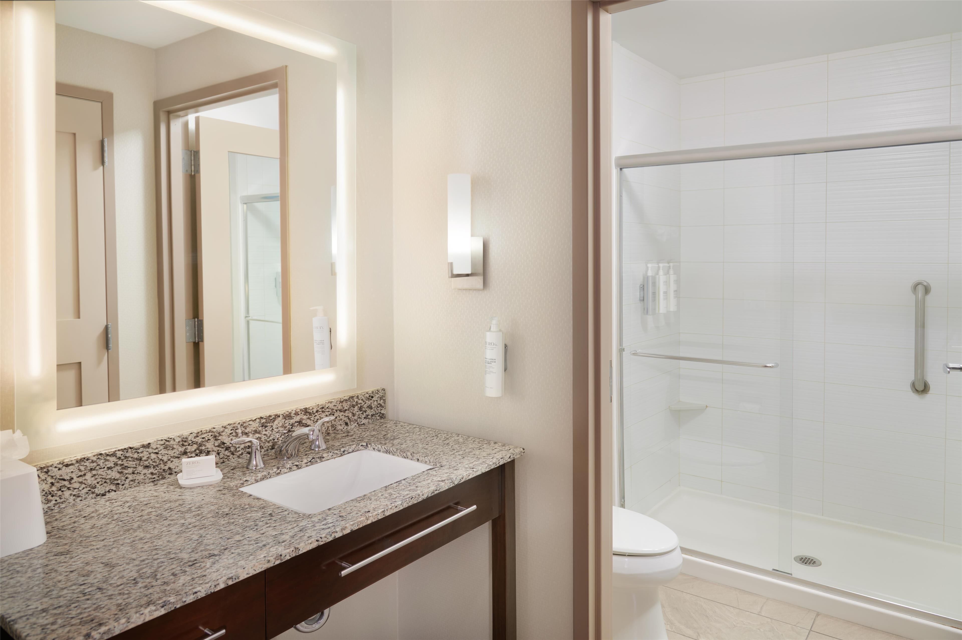 suite, 2 bedrooms, non smoking, city view | bathroom shower
