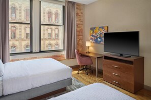 Suite, 2 Queen Beds, Non Smoking, City View | In-room safe, desk, blackout drapes, iron/ironing board