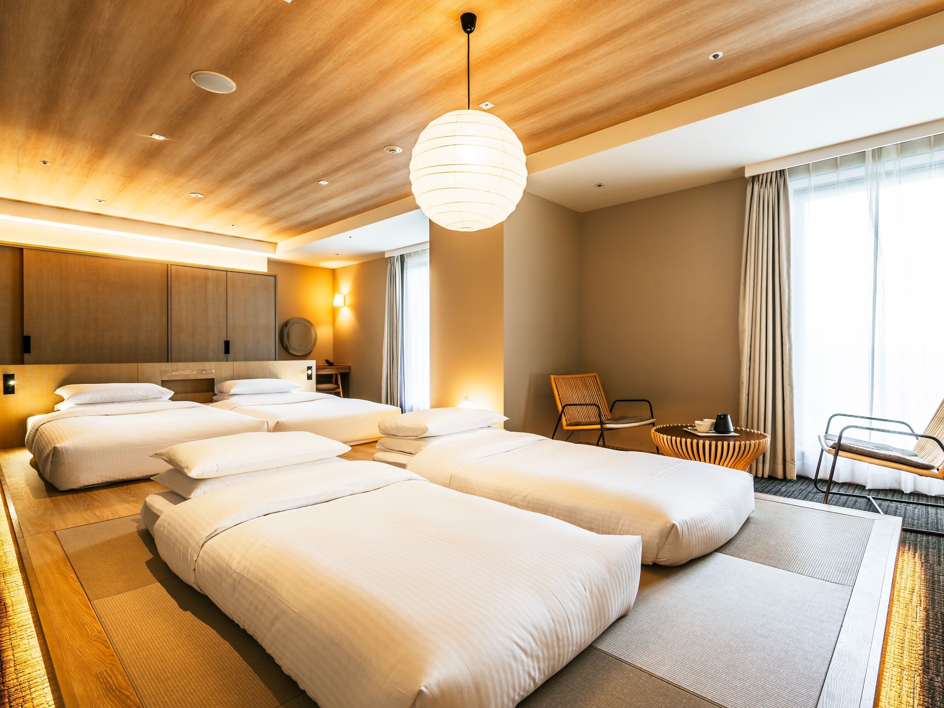 Modern Japanese-style Room [No Smoking] Extra beds will be provided depends on the number of adults | Premium bedding, down comforters, in-room safe, blackout drapes