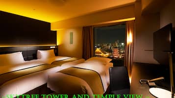 Premium bedding, down duvets, in-room safe, desk