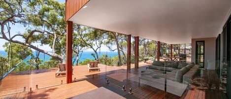 Luxe huis, 4 slaapkamers, uitzicht op zee | Terras