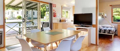 2 Bedroom Family Cabin | Living area | Flat-screen TV