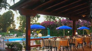 Lunch and dinner served, local cuisine