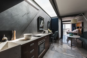 Double Room, Harbor View (Grand Harbor Sky Villa) | Living area | Flat-screen TV, iPod dock