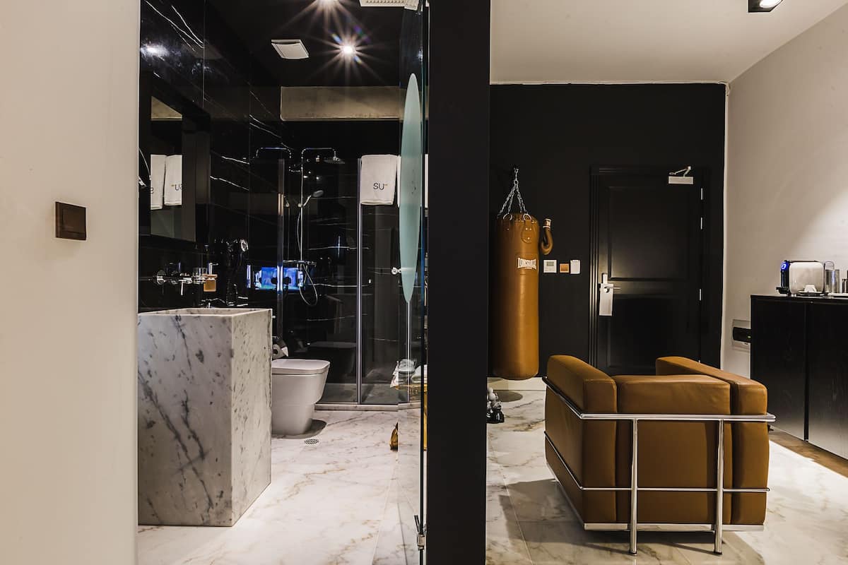 Luxury Tek Büyük Yataklı Oda (Fitness Room) | Banyo | Ücretsiz banyo/kozmetik ürünleri, saç kurutma makinesi, bornoz, terlik