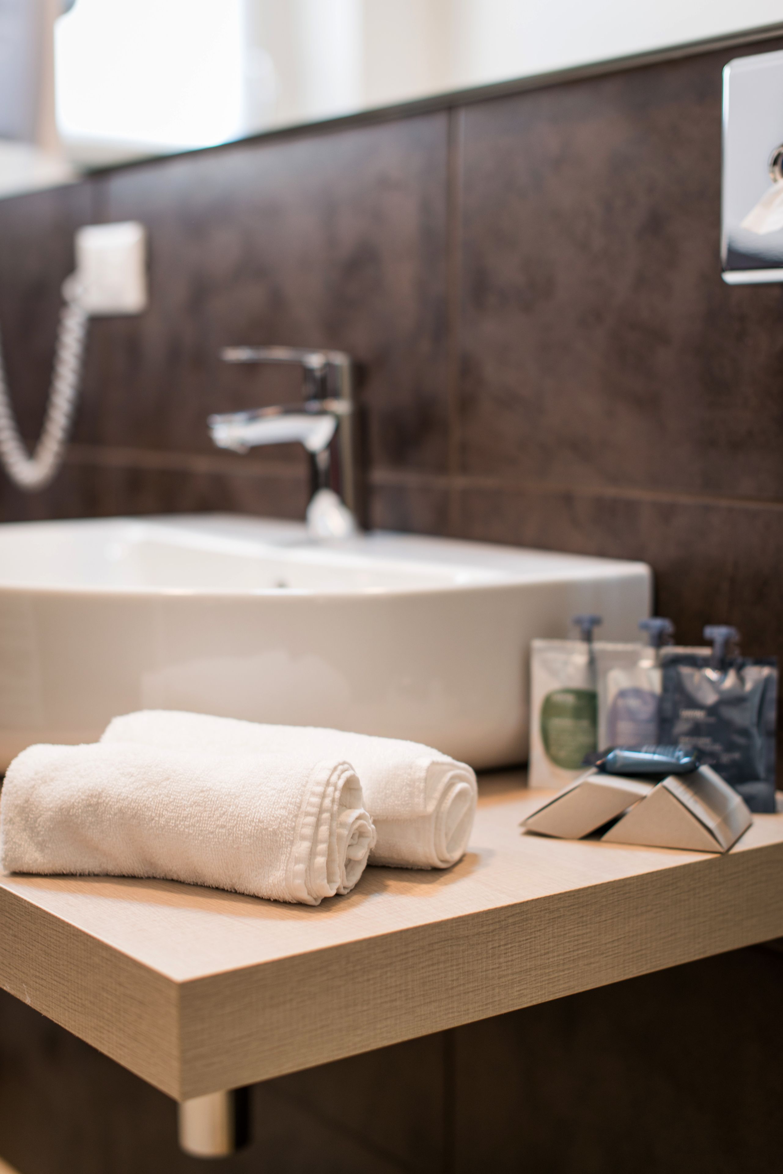 shower, free toiletries, hair dryer, bidet