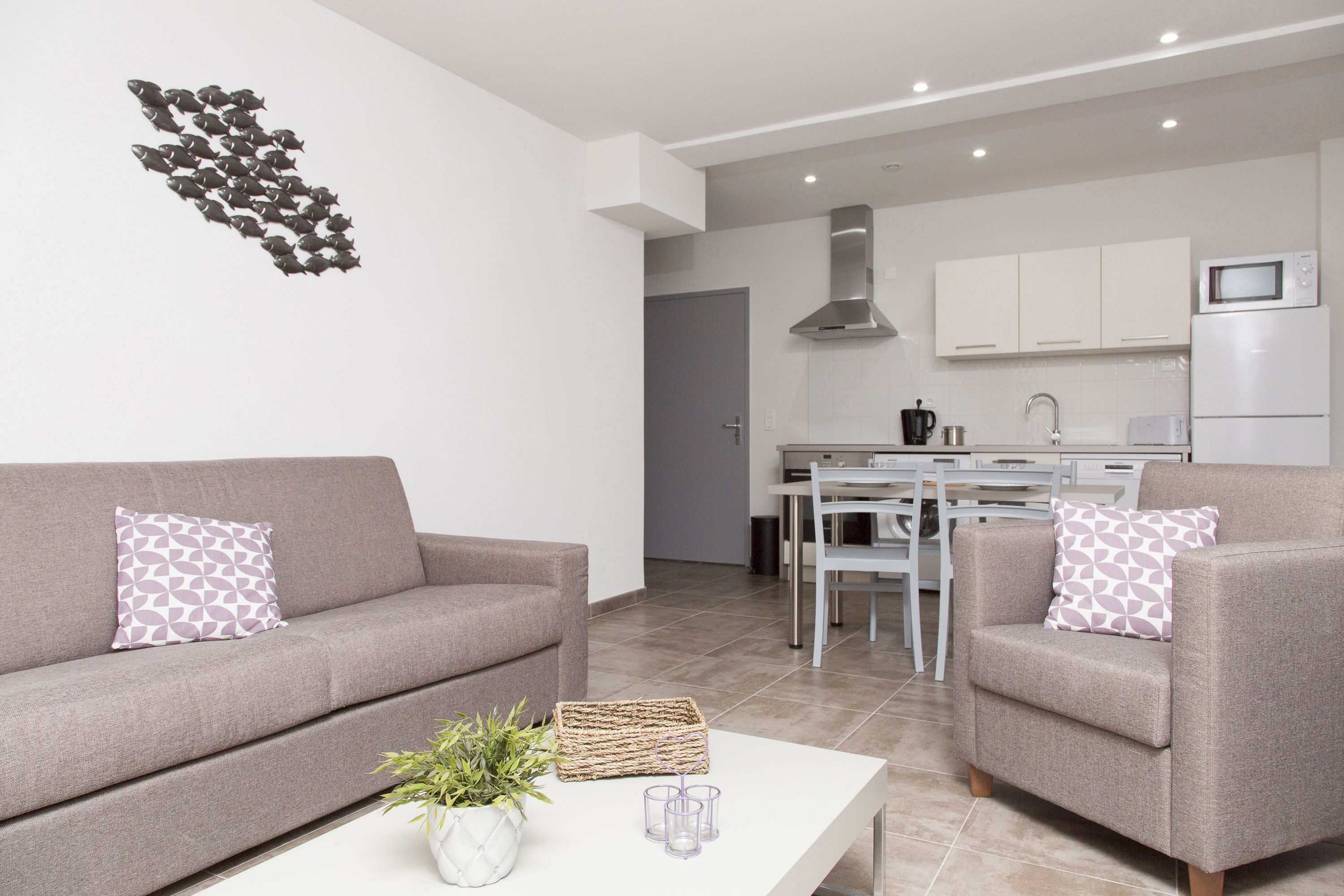 Premium Apartment, 1 Bedroom, Terrace | Living room | 100-cm flat-screen TV with satellite channels, TV