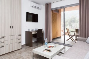 Estúdio superluxo, terraço | Área de estar | TV de tela plana 100 cm com canais via satélite, TV