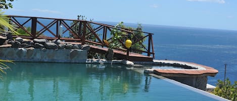 Outdoor pool, free pool cabanas, pool umbrellas