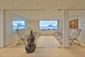 Sauna, body treatments, facials