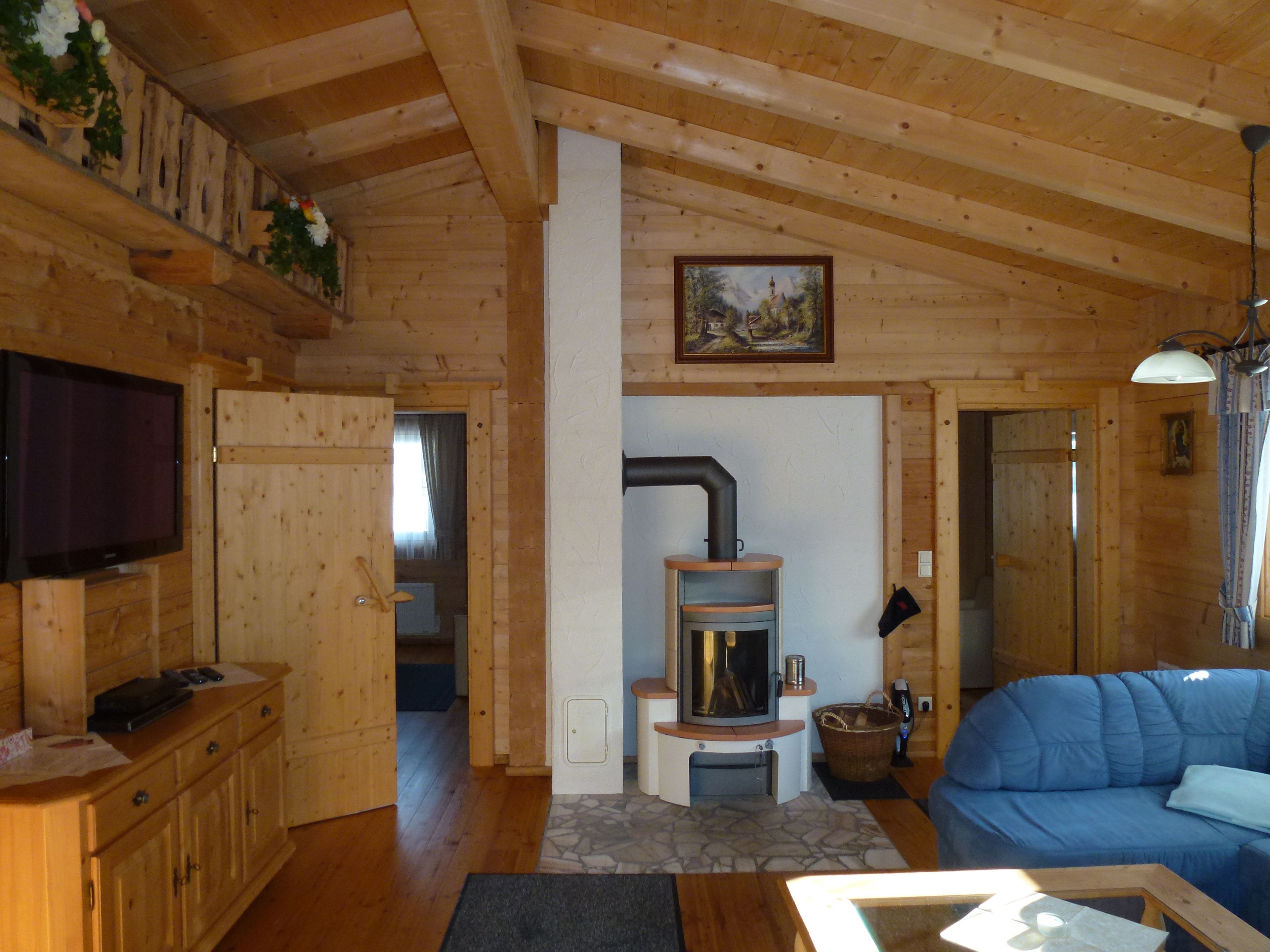 Superior Chalet, 2 Bedrooms | Living area | Flat-screen TV, fireplace, DVD player