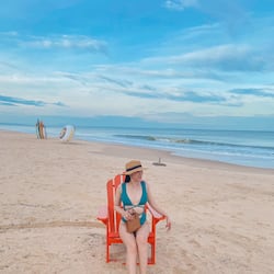 Private beach, fishing